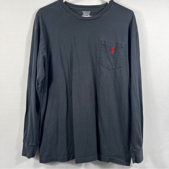 Polo Ralph Lauren Faded Blue Long Sleeve Shirt Large 0644 - Picture 1 of 11